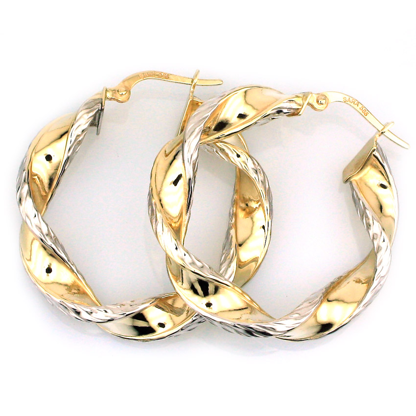 Altın Gösterişli Burgu Halka Küpe (14 Ayar) Modelleri ve