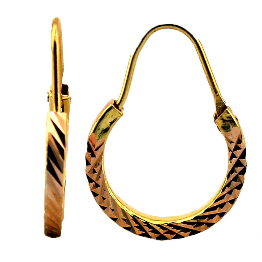 Düz Lazerli Altın Bebek Çocuk Küpesi (8 Ayar) Modelleri ve