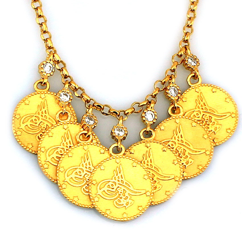 Tasarım Tuğralı Altın Kolye (14 Ayar) Modelleri ve Fiyatları