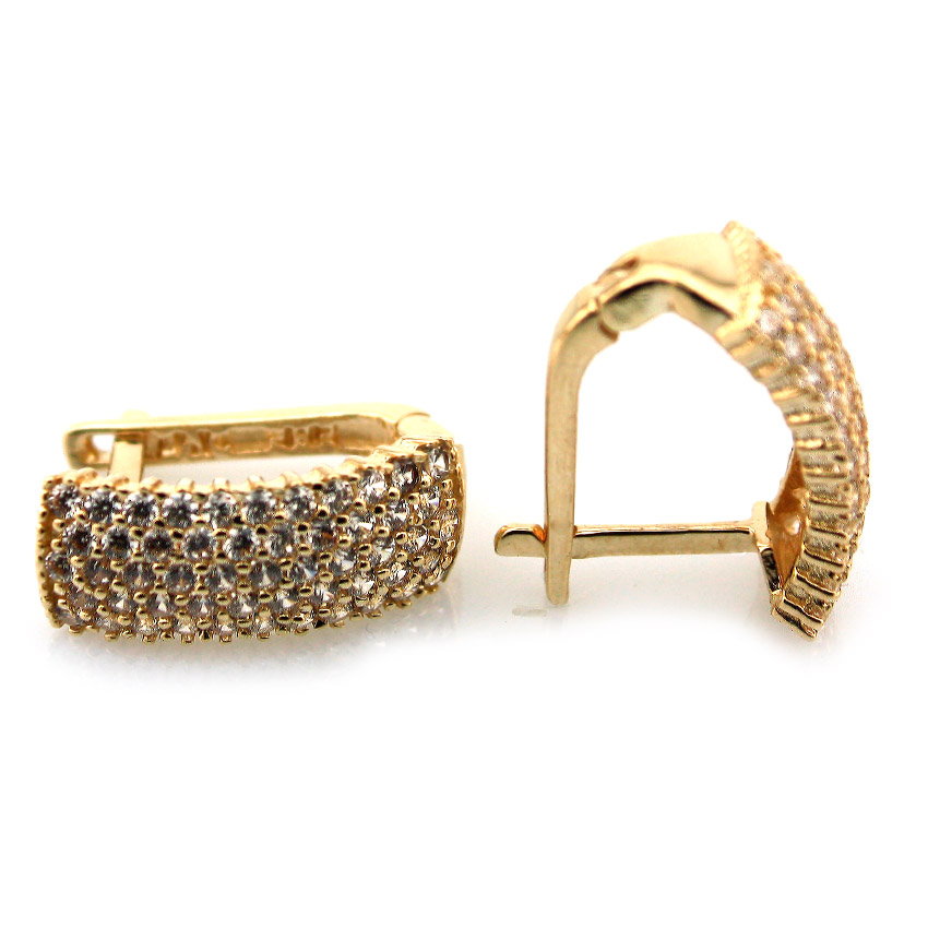 Taşlı Modern Günlük Altın Küpe (14 Ayar) Modelleri ve