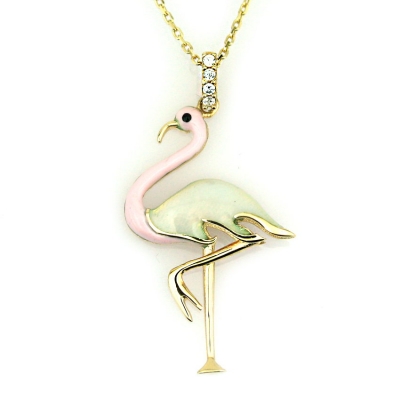 Altın Flamingo Bereket Kolyesi (14 ayar)