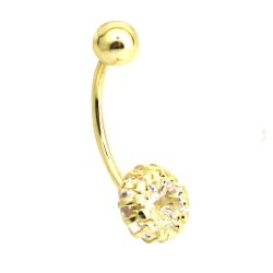 Altın Göbek Piercing (14 Ayar) - Thumbnail