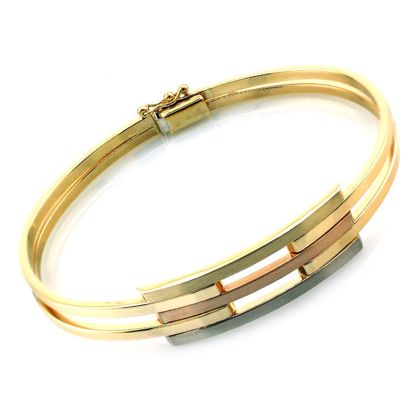 Altın Üçlü Kaburga Bilezik Kelepçe (14 Ayar) Modelleri ve