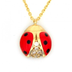 kuyumcunuznet - Altın Uğur Böceği Kolye (14 Ayar)