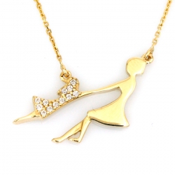 kuyumcunuznet - Anne Kız Altın Kolye (14 Ayar)