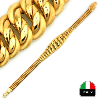 Gösterişli İtalyan Altın Bileklik Künye (14 Ayar)