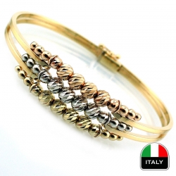 İtalyan Kaburga Altın Bilezik Kelepçe (14 Ayar) - Thumbnail