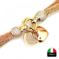 Kalpli Örme İtalyan Altın Bileklik (14 Ayar) - Thumbnail