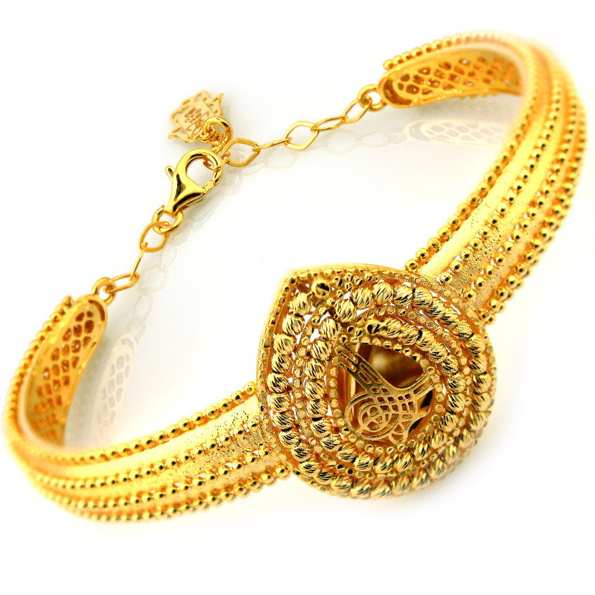 Osmanlı Tuğralı Altın Kelepçe Bilezik (14 Ayar) Modelleri ve Fiyatları