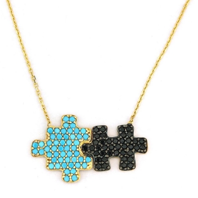 kuyumcunuznet - Puzzle Altın Kolye (14 Ayar)